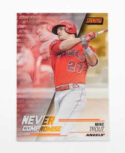 2018 Stadium Club Never Compromise Orange Mike Trout #NC-MT #'d 28/50