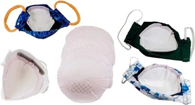 Braza Face Mask Liner Pads with 1 (10') Roll Dispenser Adhesive Flash Tape Kit - Image 1 of 4