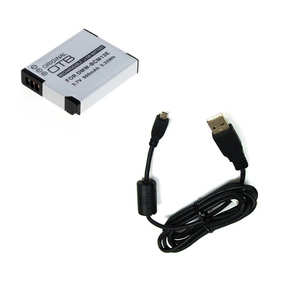 PATONA, OTB Akku und Ladekabel für Panasonic Lumix DMC-TZ55 DMC-TZ56 DMC-TZ57 DMC-TZ58