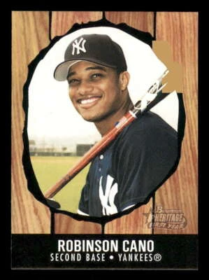 Tarjeta de béisbol 2003 Bowman Heritage #210 Robinson Cano RC novato New York Yankees Foto 1 de 2