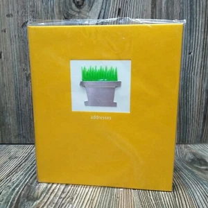 HALLMARK Refillable Address Book Yellow Flower Grass Plant Pot RA5156 - Picture 1 of 8