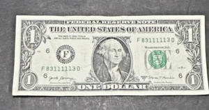 fancy serial number five in a row trinary F83111113D - Picture 1 of 5