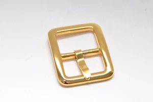 Massive Gürtelschnalle Schließe Schnalle 25 mm Breite, Gold / Klassisch, 80er - Picture 1 of 6