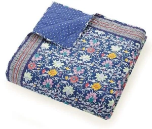 VERA BRADLEY Floral Bramble Full Size 100% Cotton Quilted Blanket - Picture 1 of 13