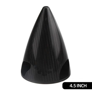 4.5inch Carbon Fiber Spinner 3 Blades Black For Gas RC Airplane - Picture 1 of 5