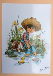 Dessin MARY MAY CHICO CHICA Format A4 21x30 cm Dibujo Caricaturas Postales - Imagen 1 de 5
