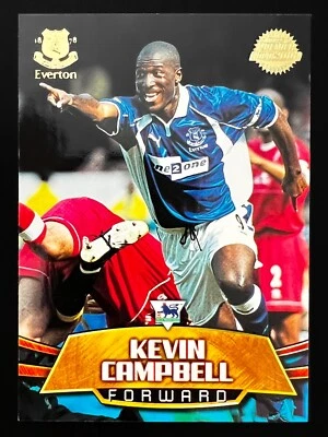 Tarjeta de fútbol 2001-02 Topps Premier Gold Everton — Kevin Campbell #E2 Foto 1 de 3