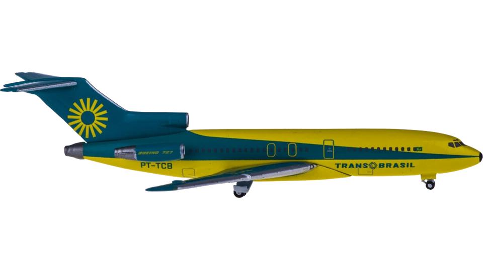 Herpa 531078 Boeing 727-100 TransBrasil "Energia Colorida" PT-TCB 1 500
