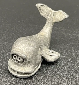 Michael Ricker Bartlett Pewter Whale PeeWee Animal Series Miniature Figurine - Picture 1 of 7