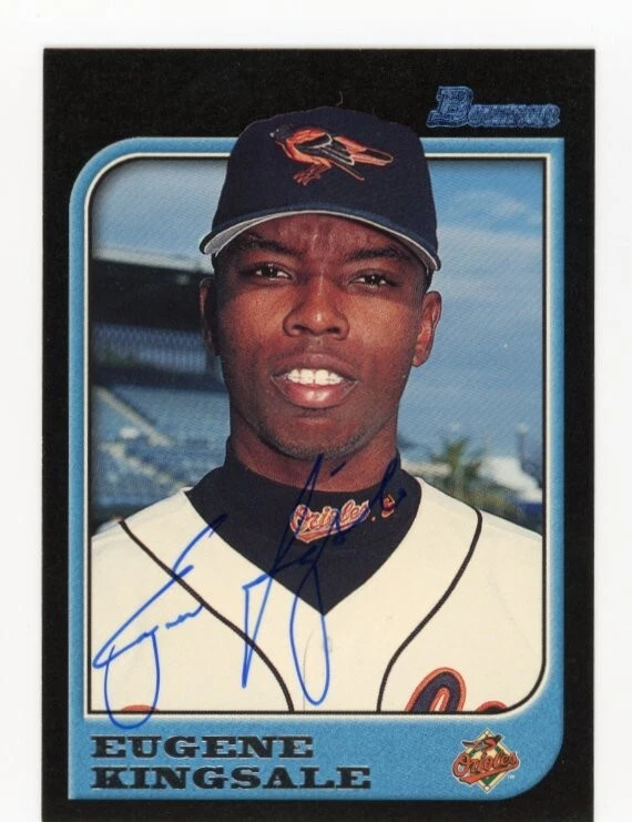 SIGNED BASEBALL CARD AUTO BALTIMORE ORIOLES EUGENE KINGSALE BOWMAN 1997 #129 - Image 1 of 1
