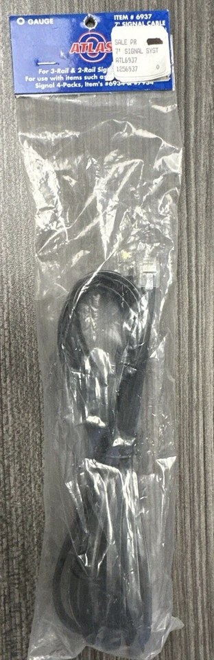 Atlas O Gauge #6937 7' Signal Cable w/6 Pin Modular Connectors NIP! - Image 1 of 4