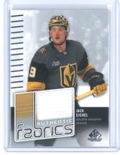 2022-23 JACK EICHEL UPPER DECK SP GAME USED AUTHENTIC FABRICS JERSEY!!