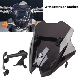 Windshield Screen Mobile Phone GPS Extension Mount Holder For Yamaha MT-07 FZ-07 - Picture 1 of 24