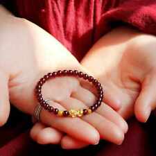 5mm Natural GARNET yellow beads gold Bracelet Chain Spirituality National Style