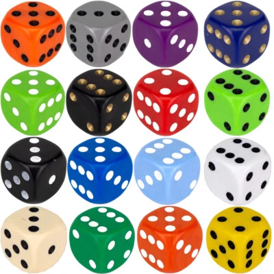 16mm Spot Dice (Select Colour) * D6 Wargames 40k Replacement Board Games Spare - Image 1 of 3
