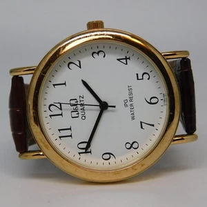 Q&Q IPG Three-Hand Quartz Analog Men's Watch New Battery - Picture 1 of 9