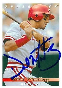Dave Martinez autographed Baseball Card (Cincinnati Reds) 1993 Upper Deck #400 - Image 1 of 1
