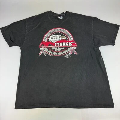 Vintage 1999 Sturgis Mens Size 2XL Black Hills South Dakota T Shirt Double Sided - Image 1 of 4