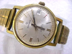 Vintage GOLD FD large antique Art Deco RODANIA AUTOMATIC mens watch - Picture 1 of 1