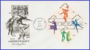 USA3 #1749-52 U/A ARTMASTER FDC BL4 American Dance - Imagen 1 de 1