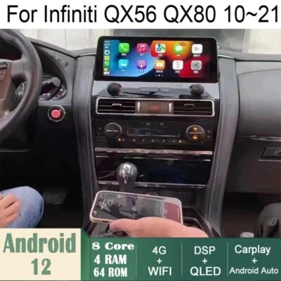 Coche Android GPS Navegación Wifi 12.3" Para Infiniti Qx56 Qx80 2010~2021 Carpaly Foto 1 de 4