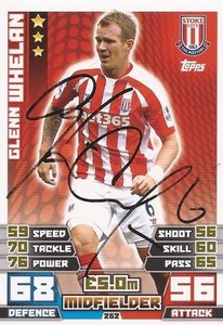 GLENN WHELAN SIGNED STOKE 2014/2015 MATCH ATTAX CARD+COA