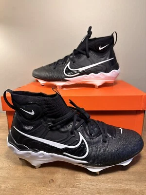 Chuteiras de beisebol masculinas Nike Alpha Huarache NXT 12 metal preto branco DJ6517-001 novas - Imagem 1 de 4