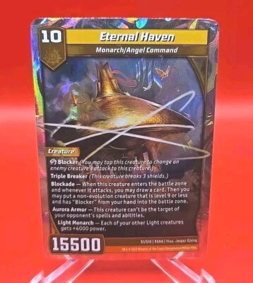 Kaijudo 1X ETERNAL HAVEN Super Rare S1/S10 9SHA Shattered Alliances DUEL MASTERS - Image 1 of 4