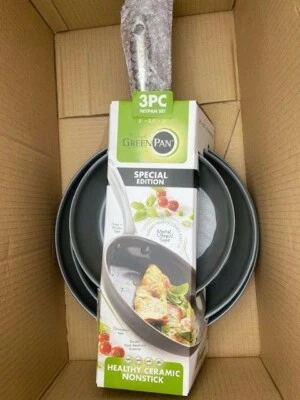 GREEN PAN INC The Original GreenPan Special Edition 3 PC Frypan Set - 8"+9.5"+11" MSRP $129.99