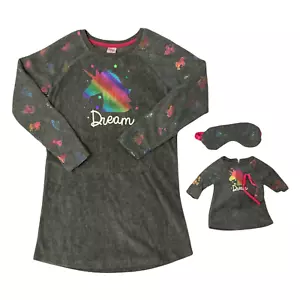 Member's Mark Girls Perfect Pair 2 Piece Fleece Sleep Gown 4 - Picture 1 of 1