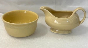 Fiesta Ivory Gravy Boat and Gusto Chili Bowl ~ Homer Laughlin China ~ Lot of 2 - Picture 1 of 10