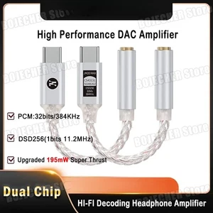 Portable Code Amplifier Dual Chip Digital Audio Adapter Type C To 3.5mm Earphone - Picture 1 of 22