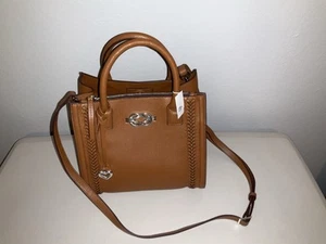 Brighton Fleming Brown Leather satchel shoulder tote NWT - Picture 1 of 8