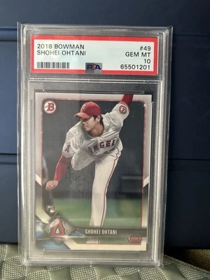 2018 Shohei Ohtani Bowman #49 - Rookie Card RC - PSA 10 - Image 1 of 2