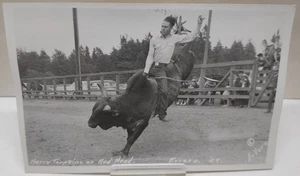 Harry Tompkins on Red Head - Eureka. '49. - POST CARD - listing #8338 - Picture 1 of 9