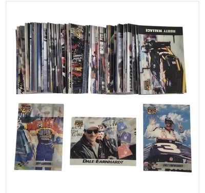 NASCAR Trading Card Lot Pinnacle 1996 Speed Flix In Motion 87 Cards Base Inserts - Image 1 of 4
