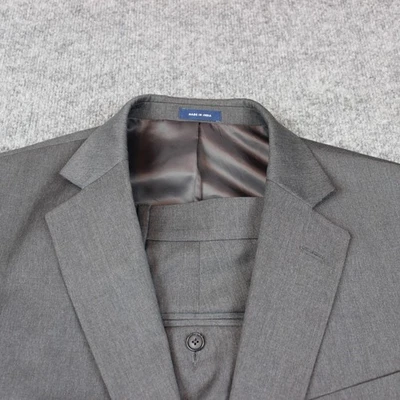 Traje Stafford 2 Piezas Chaqueta Blazer 42R Gris Clásico Viaje 34X32 (Real 36X31) Foto 1 de 4