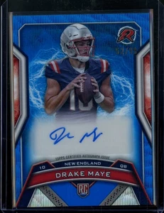 Topps Resurgence Drake Maye Blue Wave Rookie 2025 radiocontrol automático #'d/99 - Patriots - Imagen 1 de 2