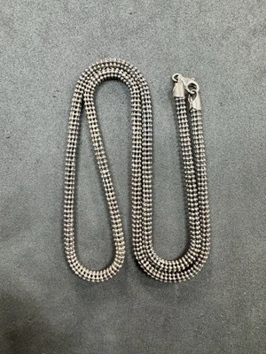 "Lote de joyería de 24"" cadena de bola única de plata esterlina 925 vintage de 23,5 g E" Foto 1 de 4