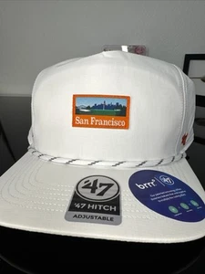 Men's '47 White SF Giants Vacation Golf Hitch Adjustable Hat Free Shipping A24 - Picture 1 of 6