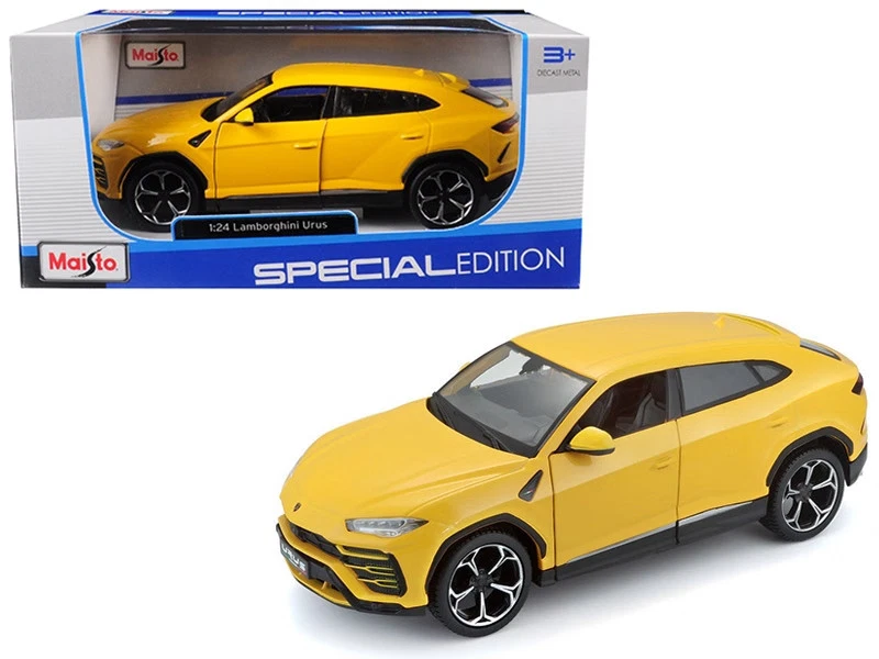 Carro modelo Lamborghini Urus amarelo fundido em escala 1/24 por Maisto - Imagem 1 de 1
