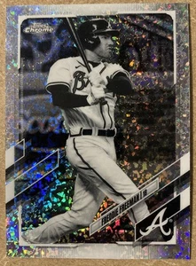 2021 Topps Chrome Black and White Mini-Diamond Refractor Freddie Freeman #138 - Picture 1 of 2