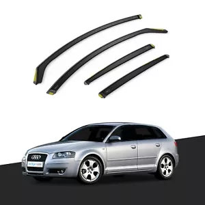 Audi A3 MK2 2003-2012 5 Door Hatchback Wind Deflectors 4pc Tinted - Picture 1 of 10