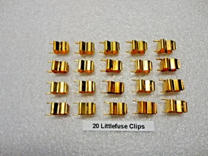 Fuse clips, Copper Plated For 1-1/4" Standard Glass Fuses, 20 pieces, Littlefuse - Picture 1 of 4