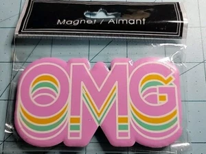Greenbrier Brand: "OMG" Pastel Colors Ceramic Magnet - Brand New With Free Ship - Picture 1 of 10