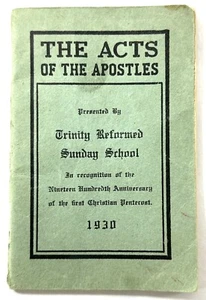 The Acts of the Apostles - Trinity Reformed Sunday School 1930 - Imagen 1 de 6