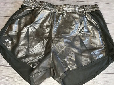 Under Armour Pantalones Cortos Metálicos Gris Plateado Fly By Sueltos Equipo de Calor Mediano Forrado 3” Foto 1 de 4