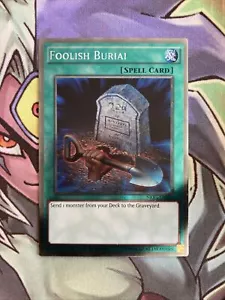 NKRT-EN028 Foolish Burial Platinum Rare 1st Edition NM Yugioh Card - Picture 1 of 2