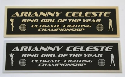 Arianny Celeste Ring Girl UFC nameplate for signed mma gloves photo or case  Foto 1 de 2