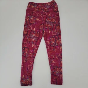 Girls Lularoe Leggings Magenta Colorful Size S/M - Picture 1 of 4